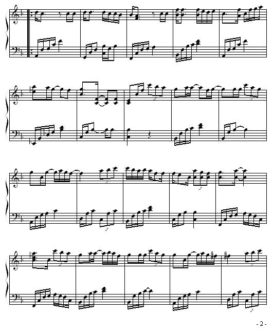 遗失的美好 - 巴特尔编配版钢琴曲谱（图2）