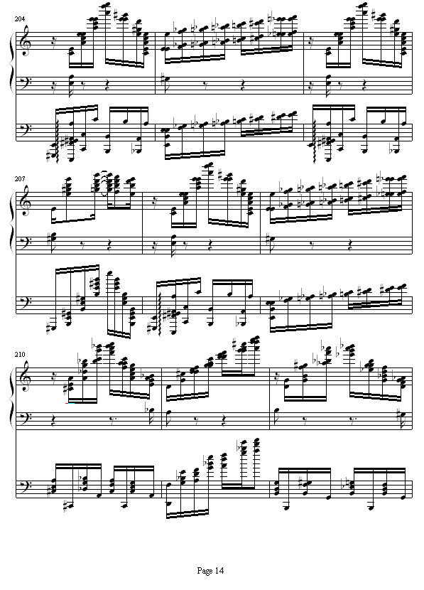 李斯特的帕格尼尼练习曲No. 6钢琴曲谱（图14）