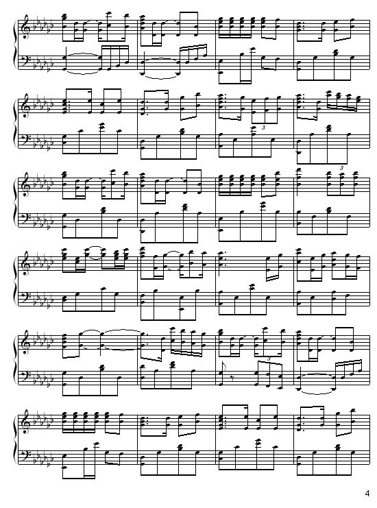 苦情人钢琴曲谱（图4）