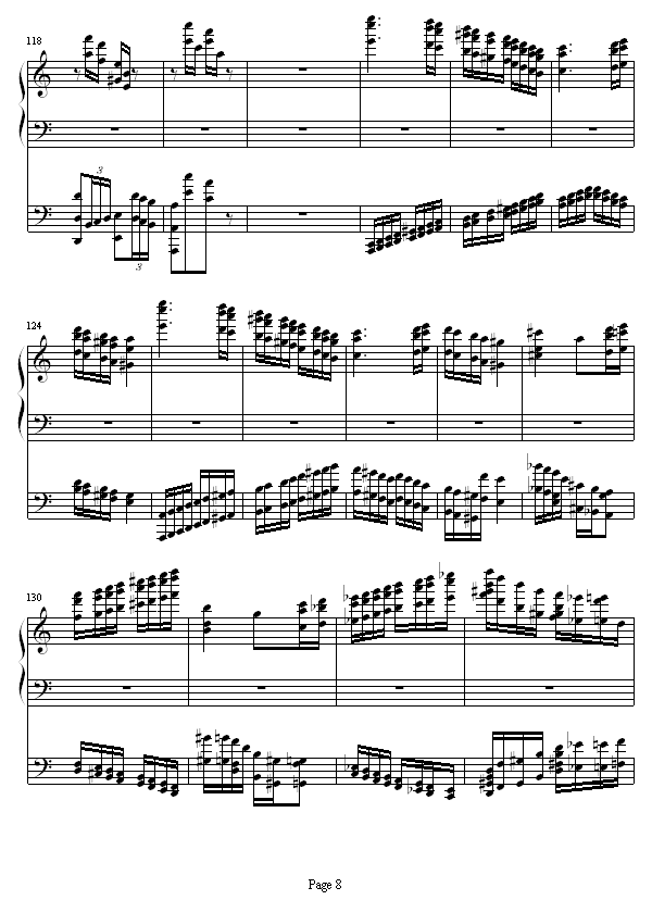 李斯特的帕格尼尼练习曲No. 6钢琴曲谱（图8）