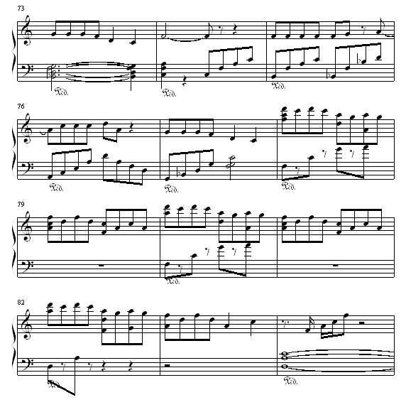 忘情水钢琴曲谱（图7）