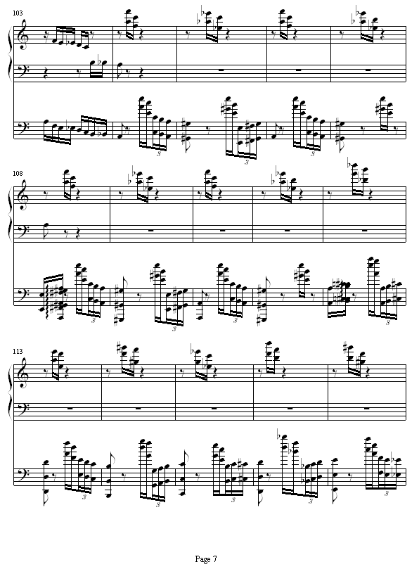 李斯特的帕格尼尼练习曲No. 6钢琴曲谱（图7）