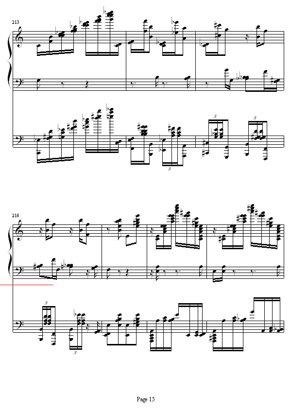 李斯特的帕格尼尼练习曲No. 6钢琴曲谱（图15）