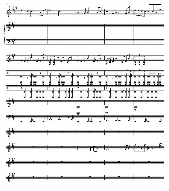 断了的弦-（总谱版）钢琴曲谱（图8）