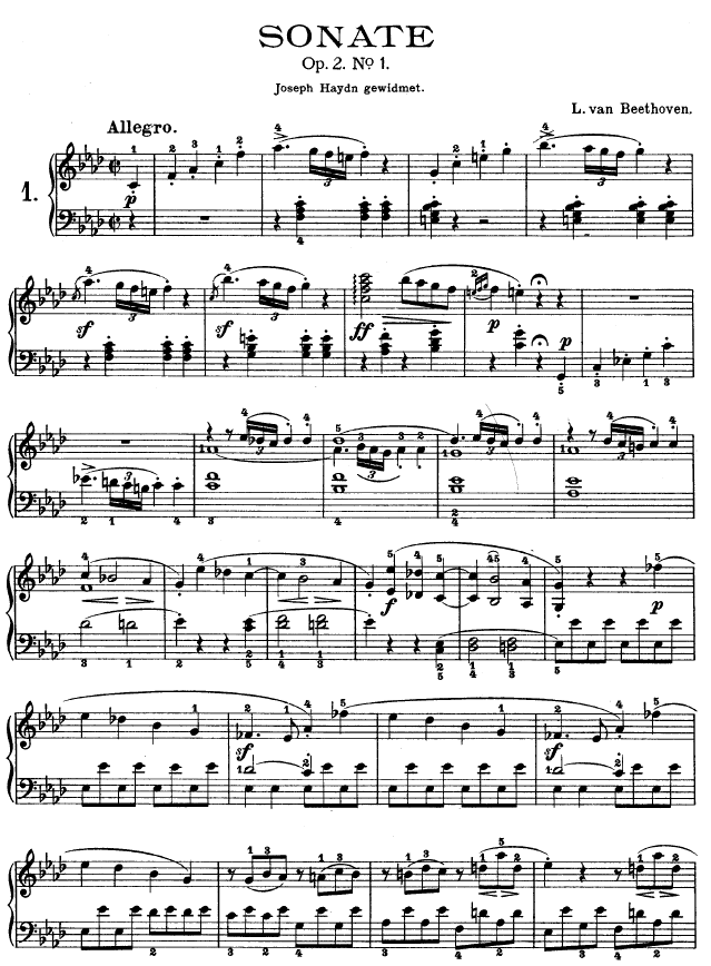 f小调第一钢琴奏鸣曲钢琴曲谱（图1）