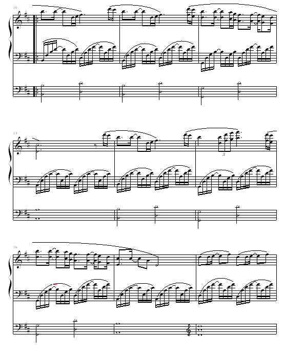 穿过林荫钢琴曲谱（图2）