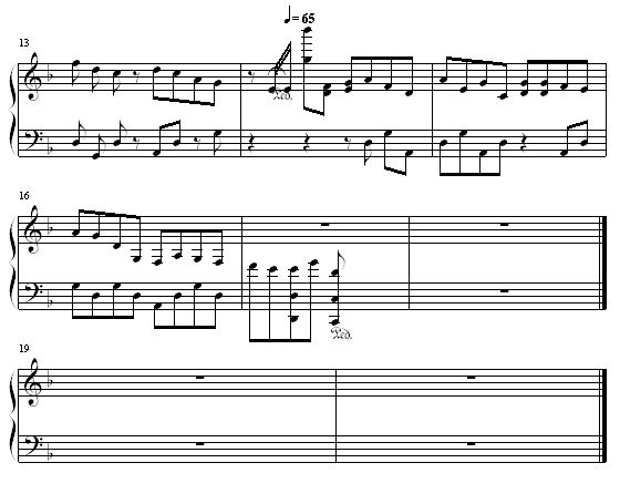 落叶钢琴曲谱（图2）