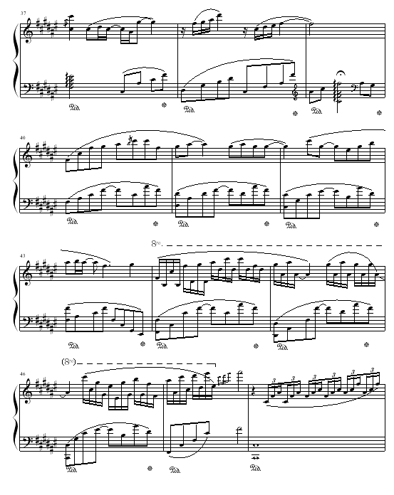 曙光海岸钢琴曲谱（图4）