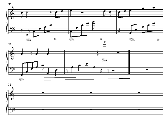 孤独的旋律钢琴曲谱（图3）