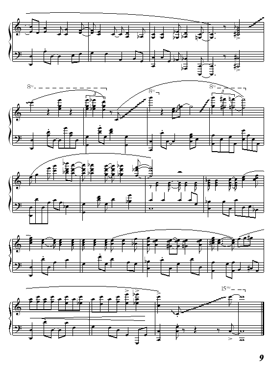 芒椰奶西钢琴曲谱（图9）