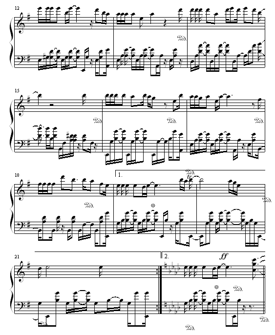 来生缘钢琴曲谱（图2）