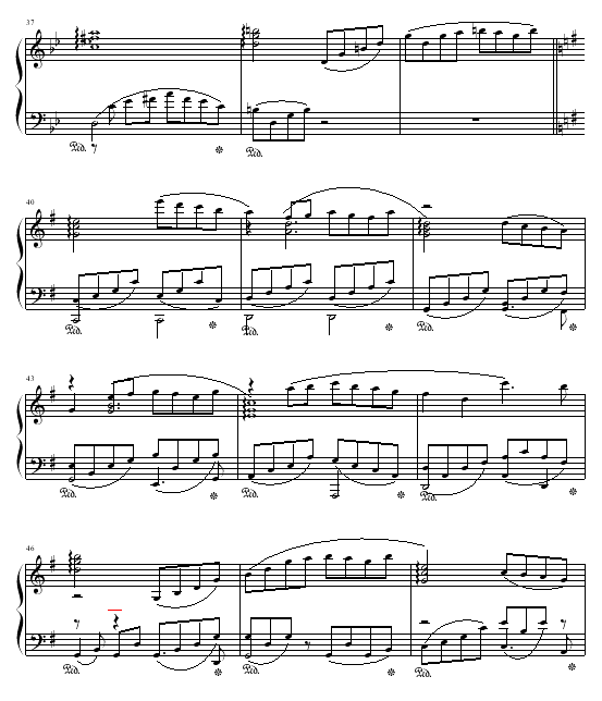 归途钢琴曲谱（图4）