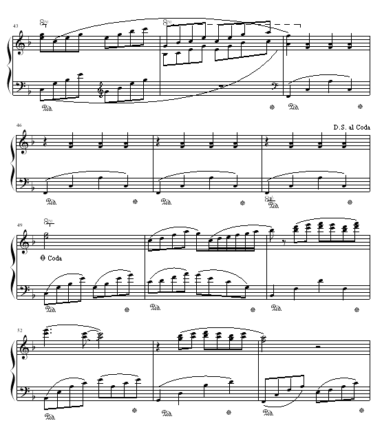 日薄西山情依依钢琴曲谱（图4）