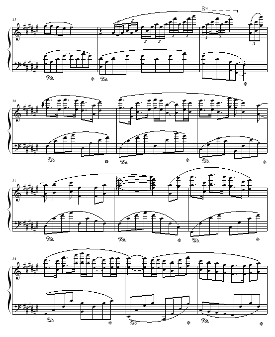 曙光海岸钢琴曲谱（图3）