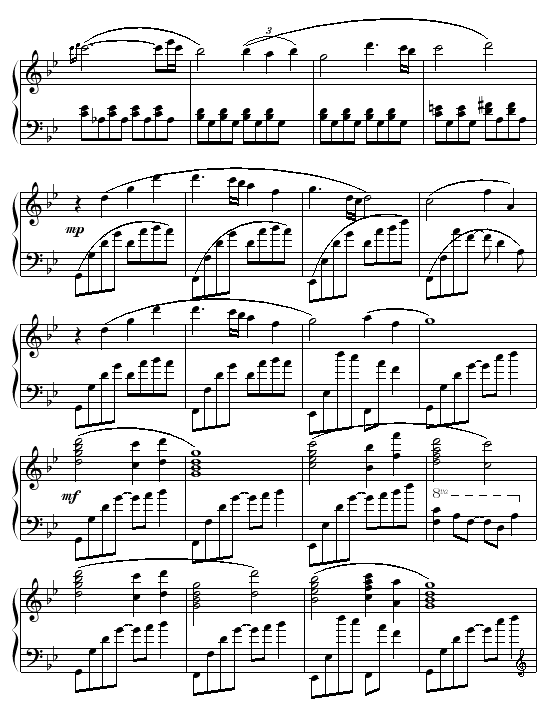Hinata VS Neji钢琴曲谱（图2）