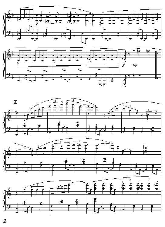 芒椰奶西钢琴曲谱（图2）