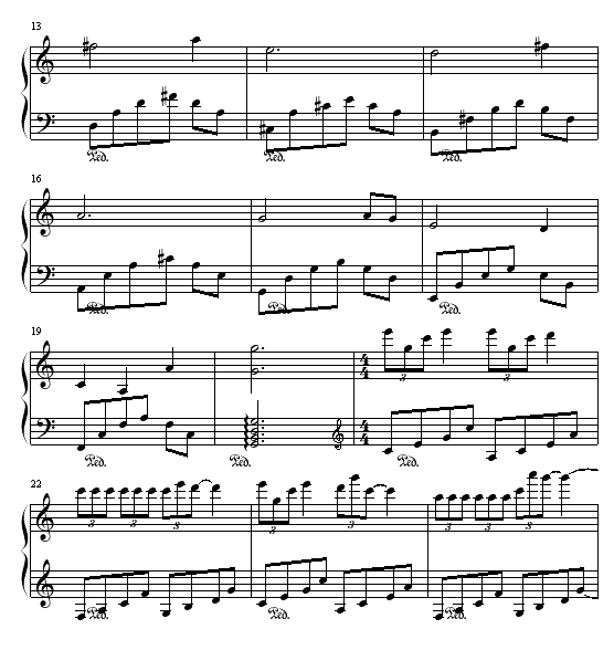 回首钢琴曲谱（图2）