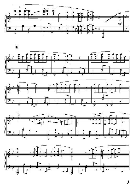 芒椰奶西钢琴曲谱（图3）