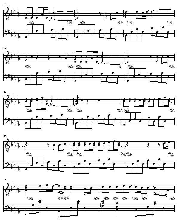 流星钢琴曲谱（图2）