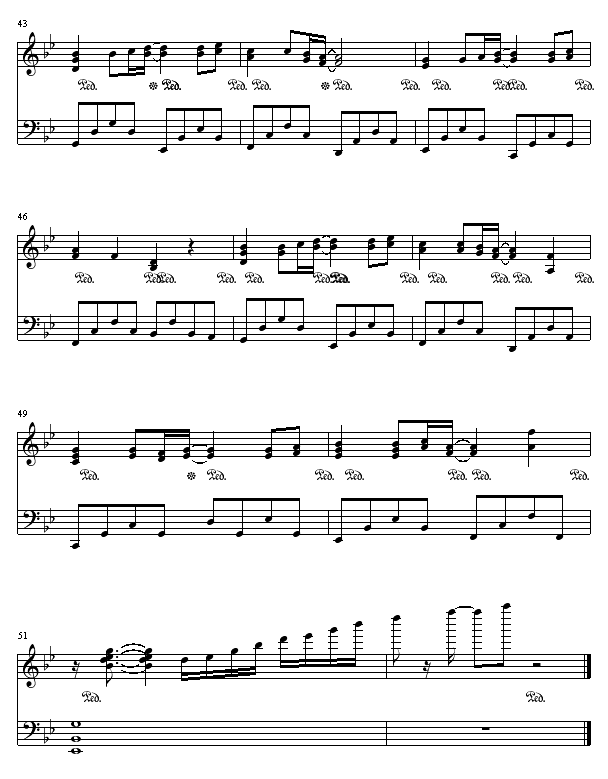 流星钢琴曲谱（图4）