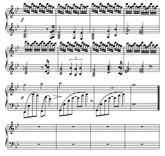 Hinata VS Neji钢琴曲谱（图3）
