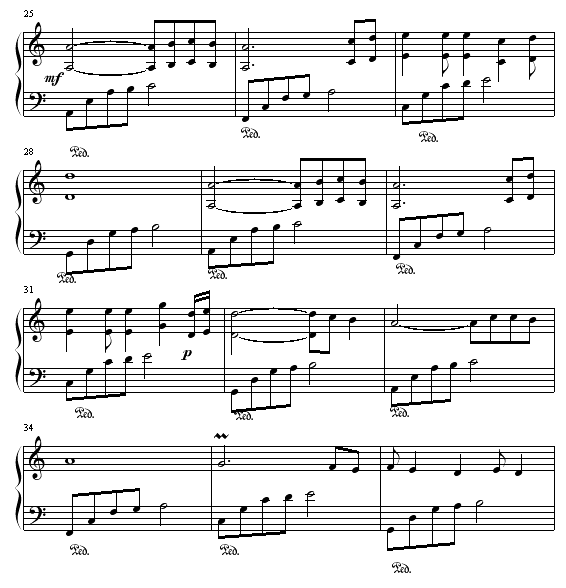 蓝色小秋千钢琴曲谱（图3）