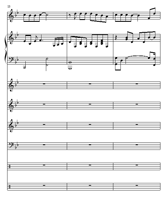 安静The One演唱会版（总谱）钢琴曲谱（图5）