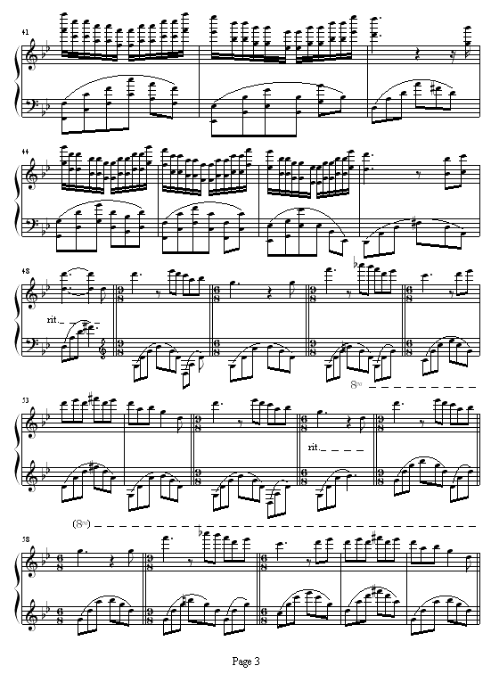 Les Fleurs Sauvages -野花钢琴曲谱（图3）
