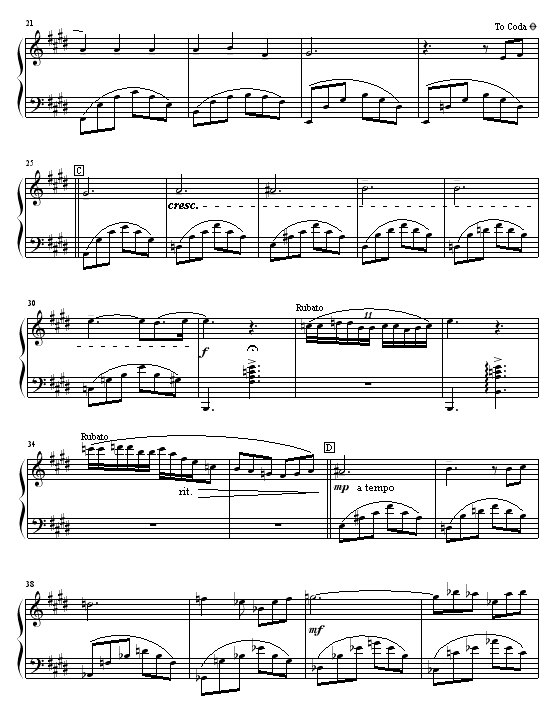 卡伐蒂娜钢琴曲谱（图2）