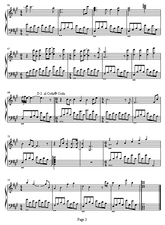 中学时代钢琴曲谱（图3）