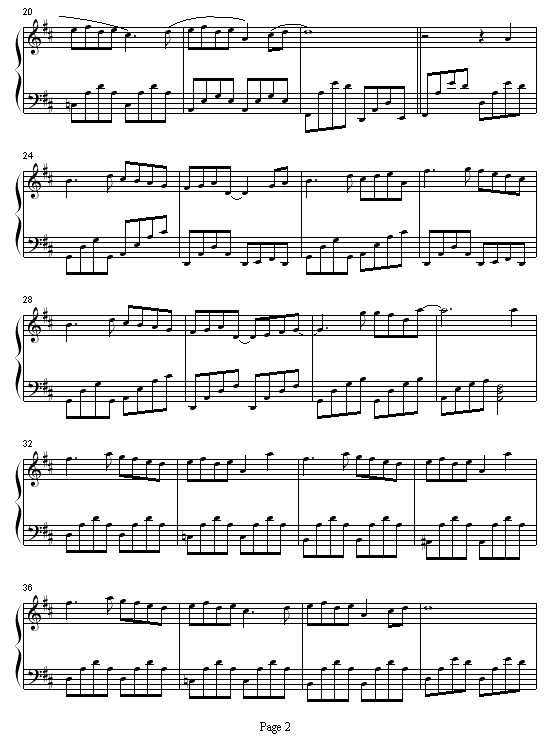 比特里克斯钢琴曲谱（图2）