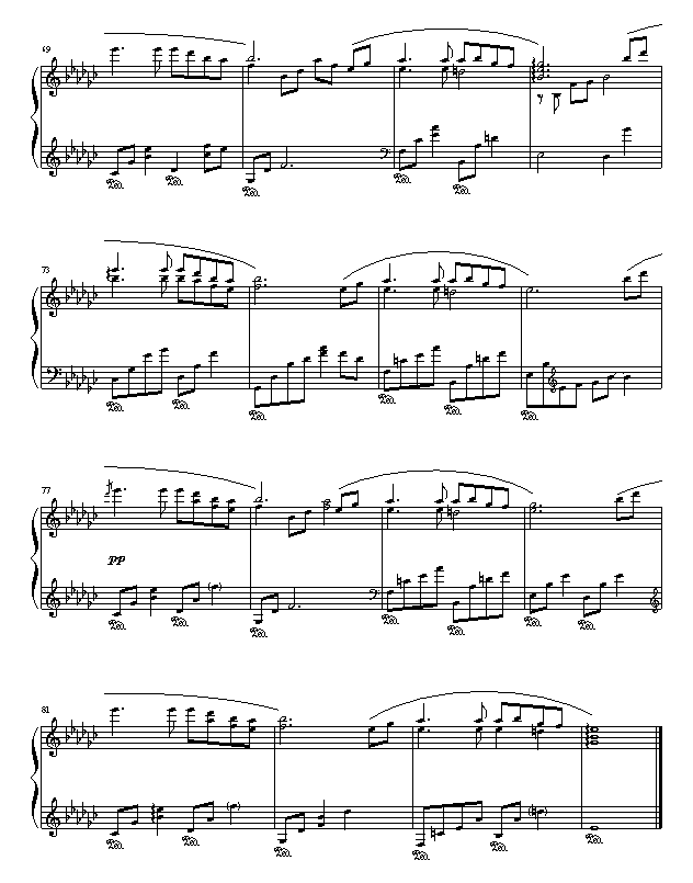 白月光钢琴曲谱（图7）