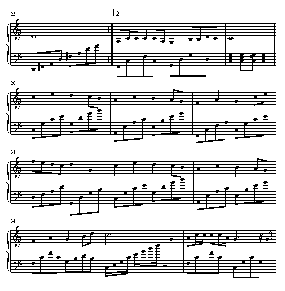 奉献钢琴曲谱（图3）