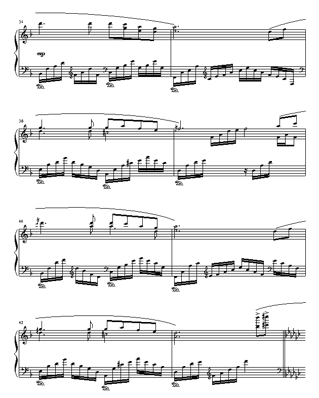 白月光钢琴曲谱（图3）
