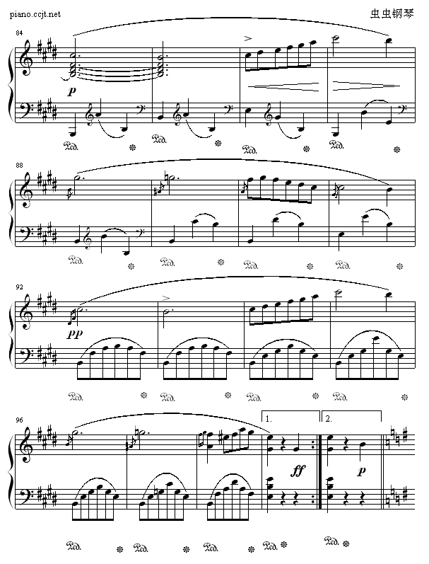 e小调圆舞曲钢琴曲谱（图6）