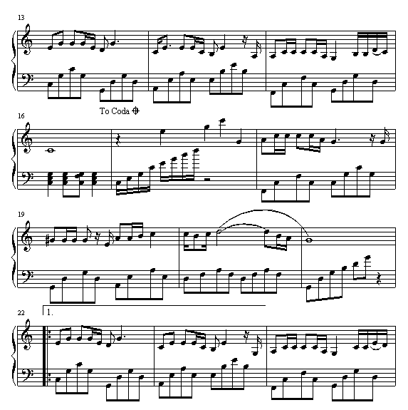 奉献钢琴曲谱（图2）