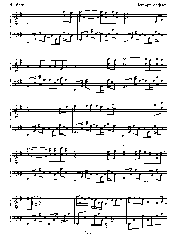 两只蝴蝶-何初钢琴曲谱（图2）