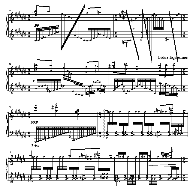 水妖(Gaspard de la Nuit- 1. Ondine.Lent)钢琴曲谱（图3）