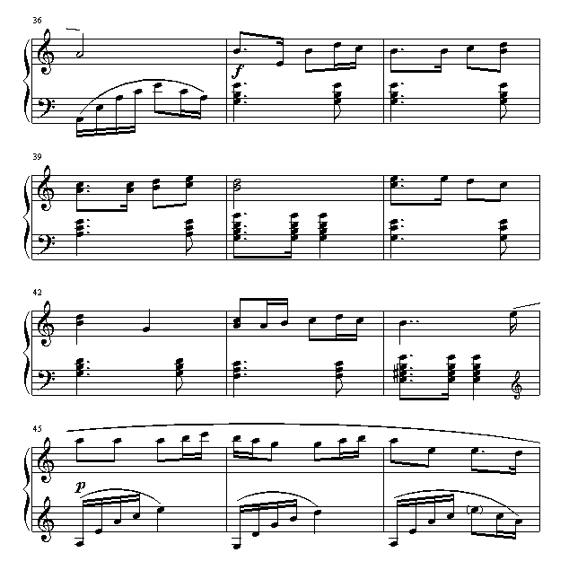 追梦人钢琴曲谱（图4）