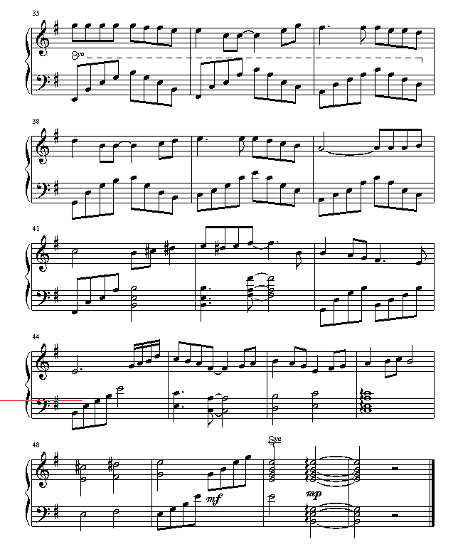 浪漫满屋-命运3钢琴曲谱（图3）