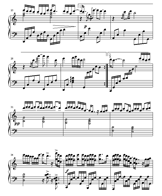 男人海洋钢琴曲谱（图3）