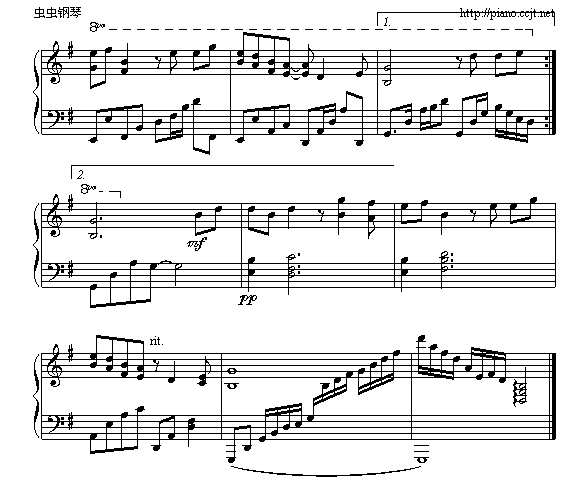 两只蝴蝶-何初钢琴曲谱（图5）