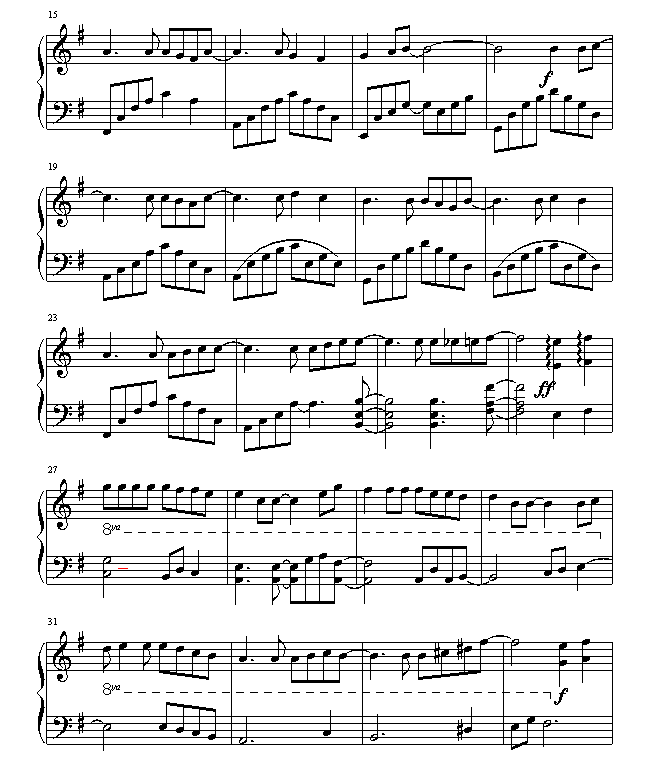 浪漫满屋-命运3钢琴曲谱（图2）