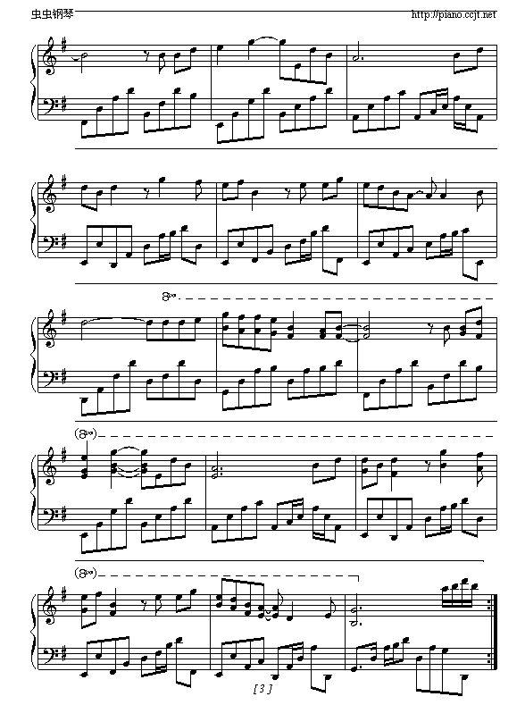 两只蝴蝶-何初钢琴曲谱（图3）