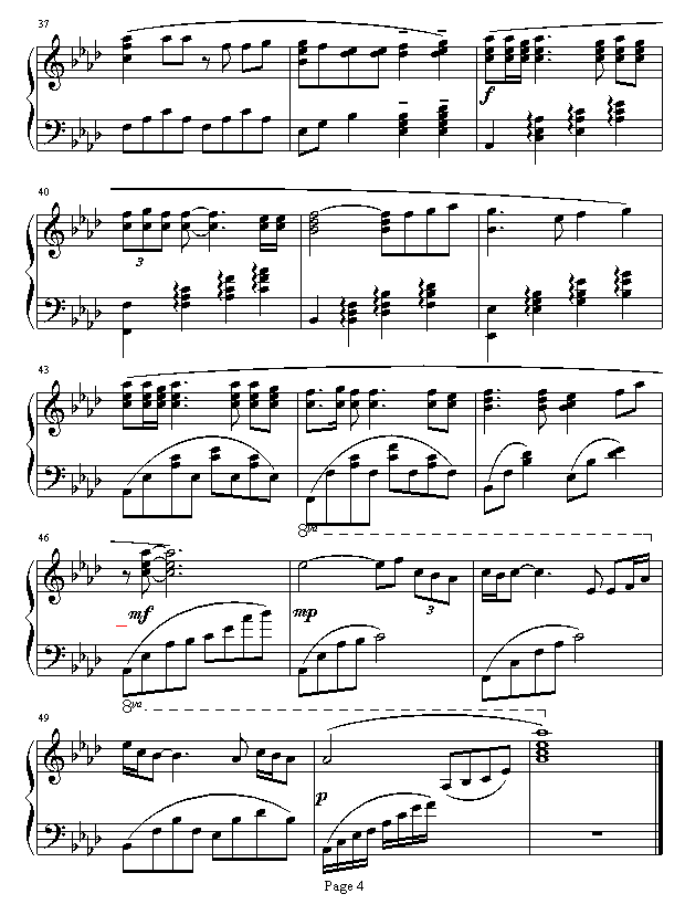 恰似你的温柔钢琴曲谱（图4）