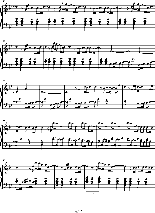 圣斗士 冥王篇—《地球仪》钢琴曲谱（图2）
