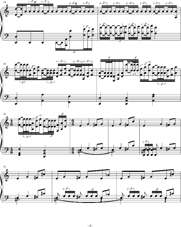 高达SEED-D交响组曲第5章 钢琴版钢琴曲谱（图6）