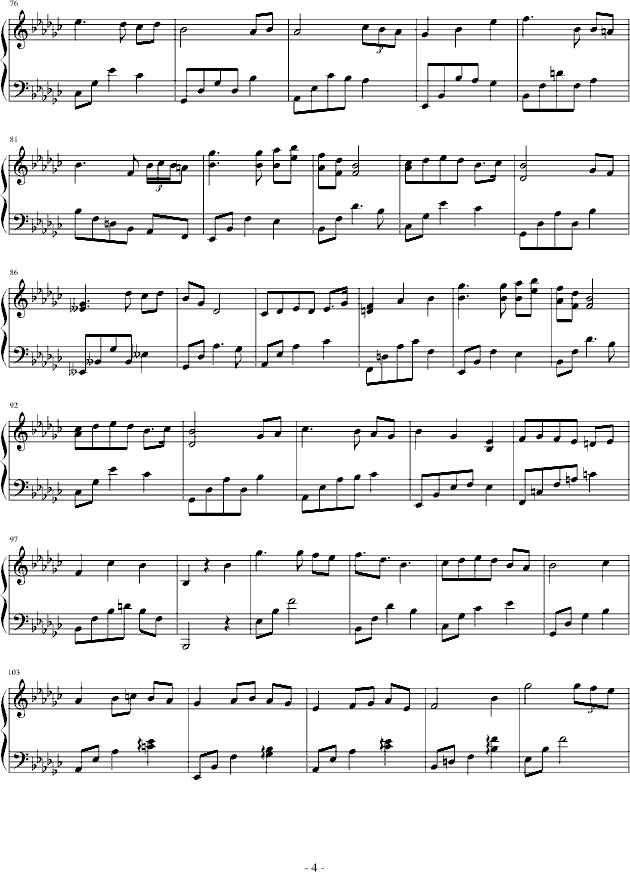 人鱼的故事钢琴曲谱（图4）