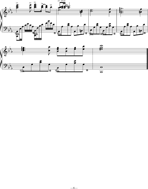 无色-（完美完整版）钢琴曲谱（图6）
