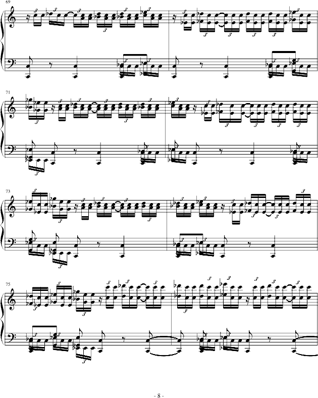 高达SEED-D交响组曲第5章 钢琴版钢琴曲谱（图8）